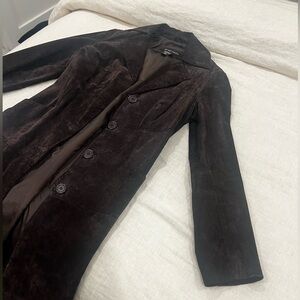 Brown suede jacket —